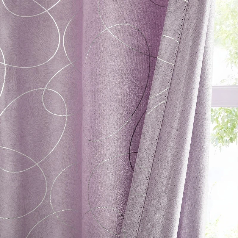 Modern Light Pink Graded Metallic Curtain Fabrics suppliers